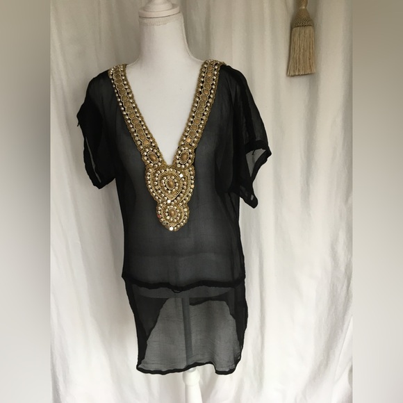 Zeugari Silk Chiffon Tunic - Picture 1 of 7